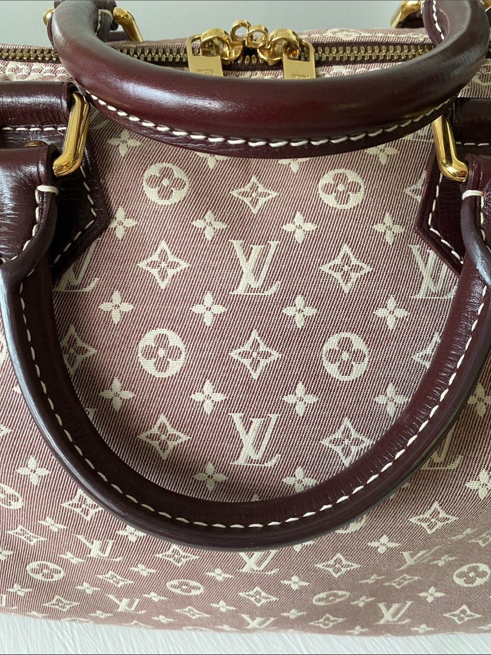 Louis Vuitton Burgundy Idylle Sepia Speedy Bandolier 30 Monogram Bag with COA - Picture 8 of 17